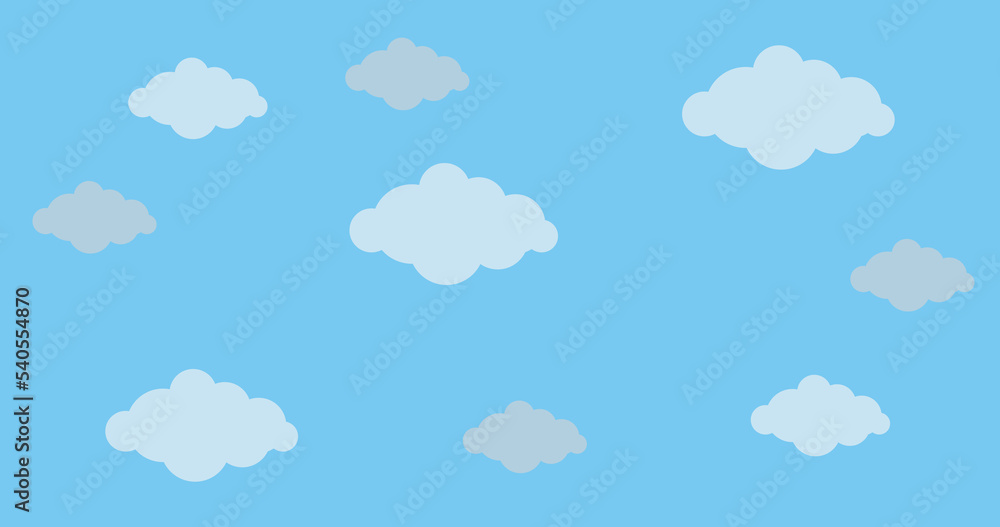 cloud pattern blue background