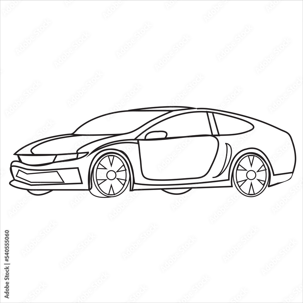 Sports Car Coloring Page for adult