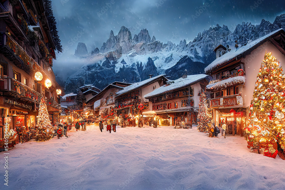 Weihnachtliche Winterlandschaft Christmas Jahreszeit Weihnachsmarkt