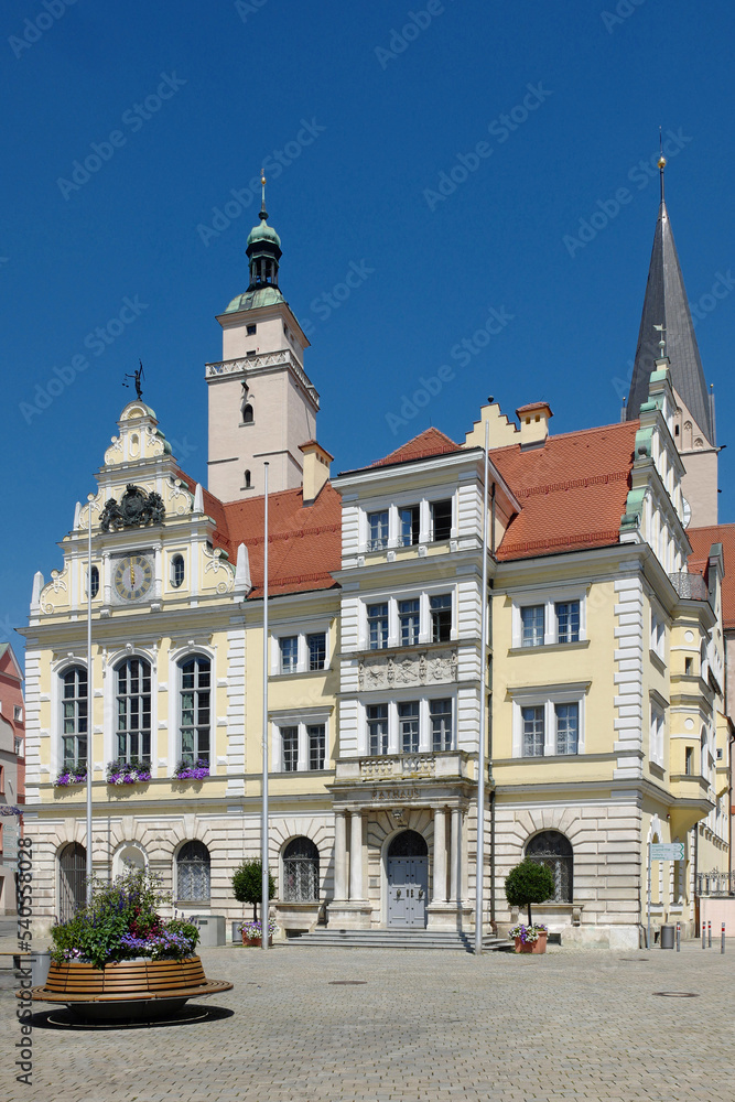 Obraz premium Altes Rathaus in Ingolstadt Hochformat