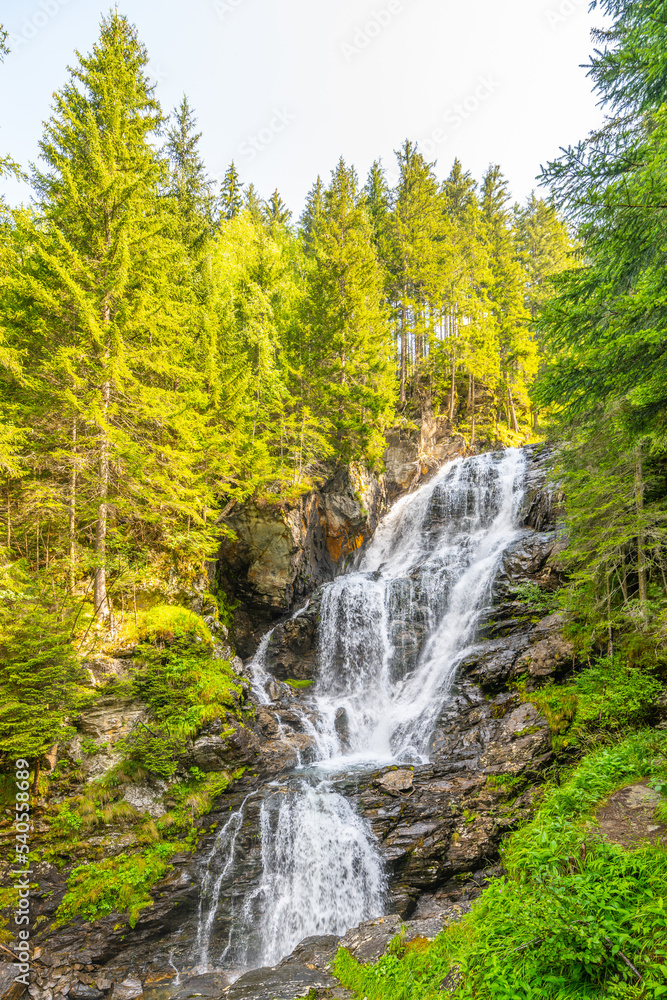 Riesach waterfall in Untertal Valley Riesach waterfall in Untertal Valley
