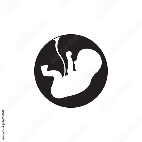 fetus icon logo vector design template