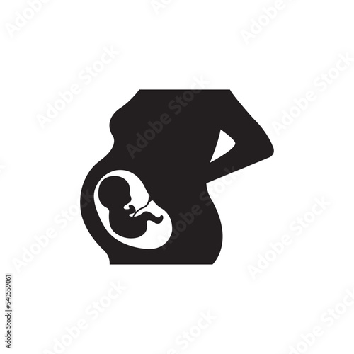 fetus icon logo vector design template