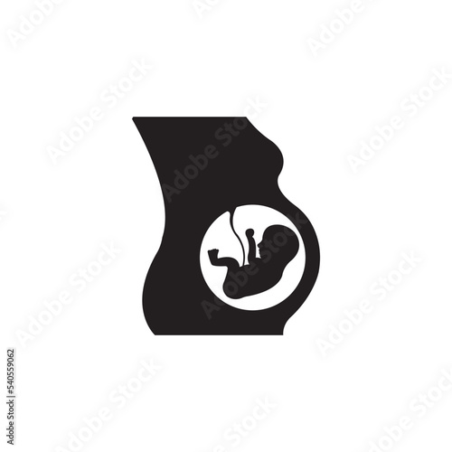 fetus icon logo vector design template