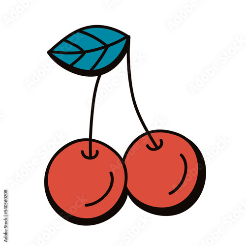 cherries retro style