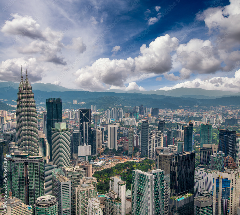 Aerial view of Kuala Lumpur city center skyline, Malaysia. Aerial view of Kuala Lumpur city center skyline, Malaysia.