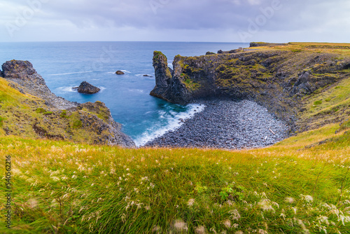 Landscape of the Arnastapi cliffs (Iceland)