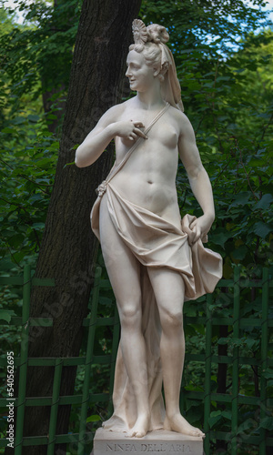 Nymph of Air statue in Summer garden, Saint Petersburg, Russia