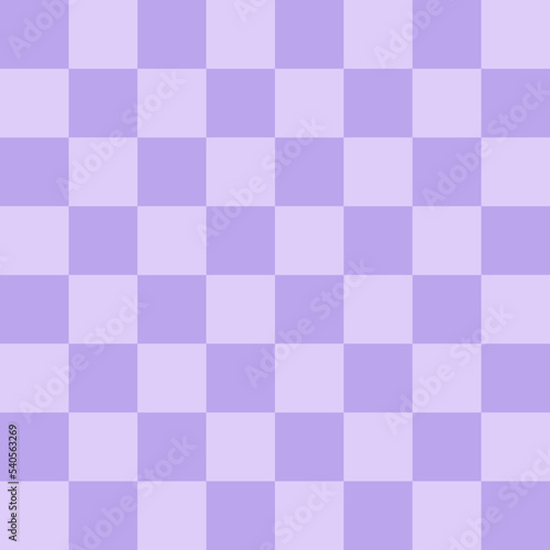 Y2k seamless pattern with chess, checkered. Vector background in trendy retro psychedelic 2000s style. Lilac color. Funny texture for surface design.