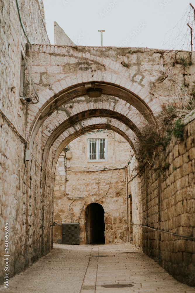 Fototapeta premium The old city streets, architecture, Jerusalem, Israel