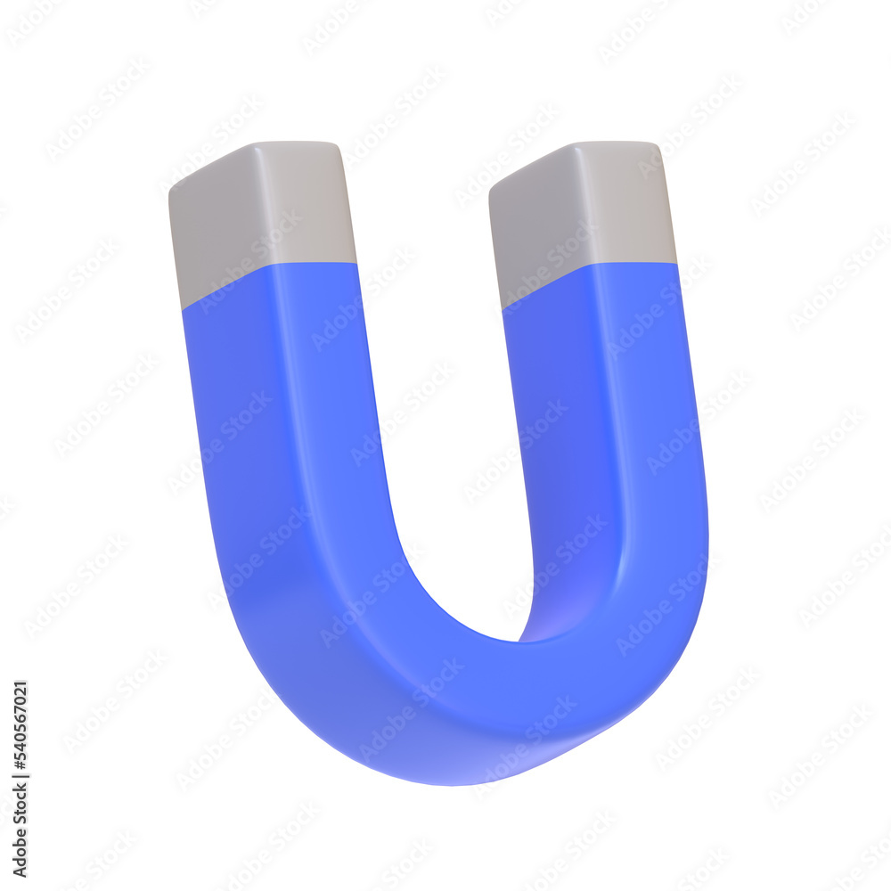 Magnet isolated on white background. 3D icon, sign and symbol. Cartoon minimal style. 3D Rendering Illustration Magnet isolated on white background. 3D icon, sign and symbol. Cartoon minimal style. 3D Rendering Illustration