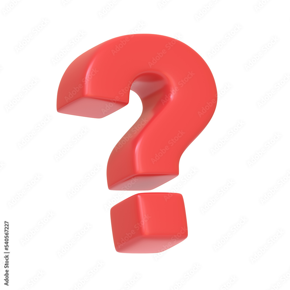 Red question mark isolated on white background. 3D icon, sign and symbol. Cartoon minimal style. 3D Rendering Illustration Red question mark isolated on white background. 3D icon, sign and symbol. Cartoon minimal style. 3D Rendering Illustration