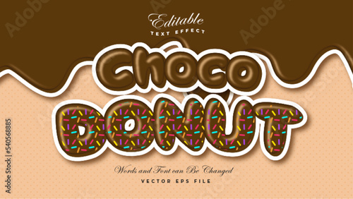 Choco Donuts 3D Bold Text Effect
