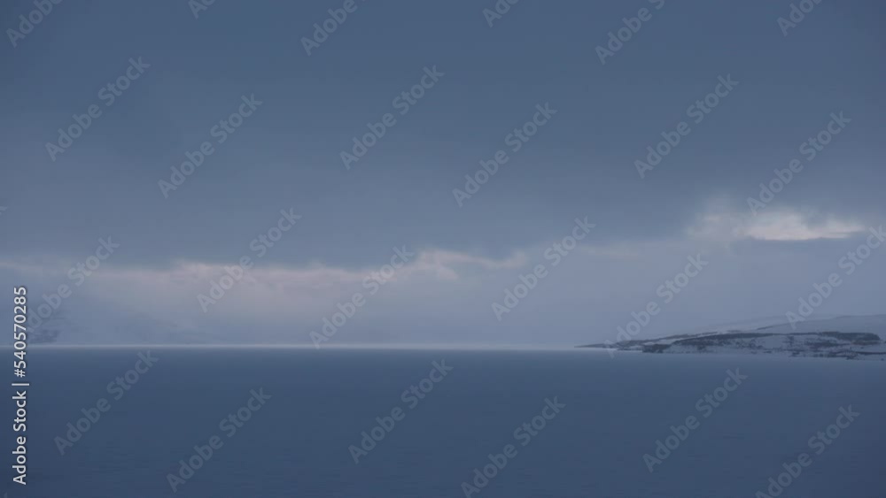 Clouds timelapse over a frozen lake in winter. Çıldır Lake in Ardahan city, Turkey. Clouds timelapse over a frozen lake in winter. Çıldır Lake in Ardahan city, Turkey.