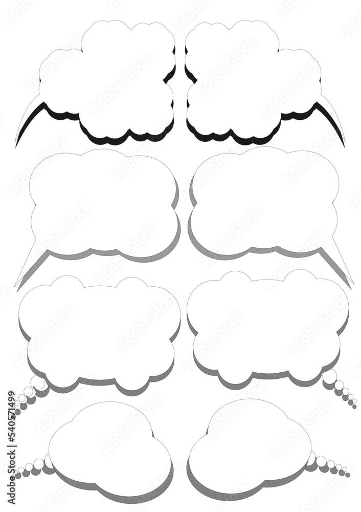 vector work empty speech bubbles speech bubble box used in graphics vector work empty speech bubbles speech bubble box used in graphics