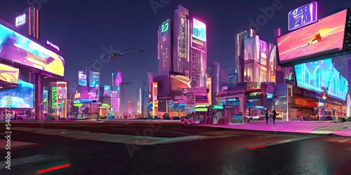 Metaverse virtual world or NFT virtual land on a metaverse VR platform, NFT real estate is parcels of virtual land minted on the blockchain, conceptual illustration photo