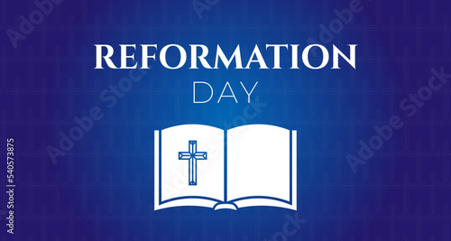 World Reformation Day Background Illustration Banner with Bible