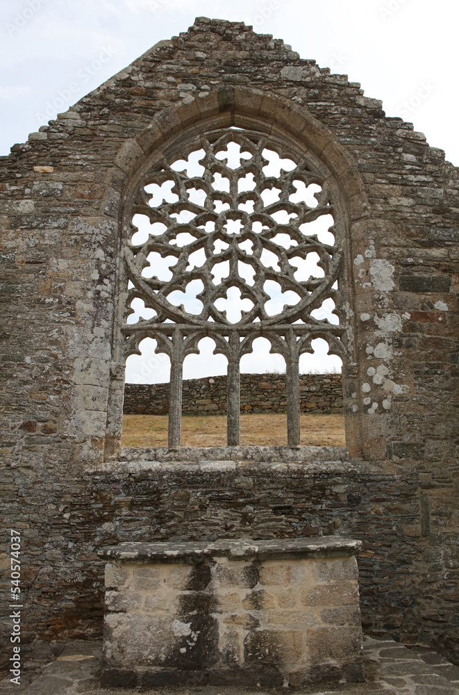 The Ruins of Languidou chapel, Plovan, Brittany, France