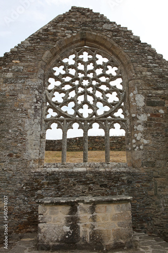 The Ruins of Languidou chapel  Plovan  Brittany  France