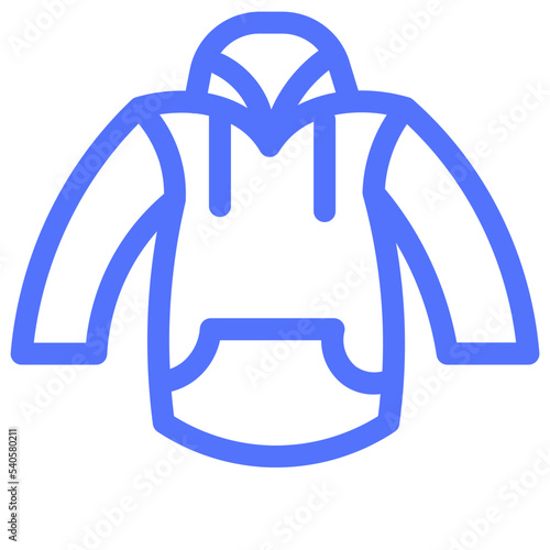 hooded coat hoodie jacket line icon