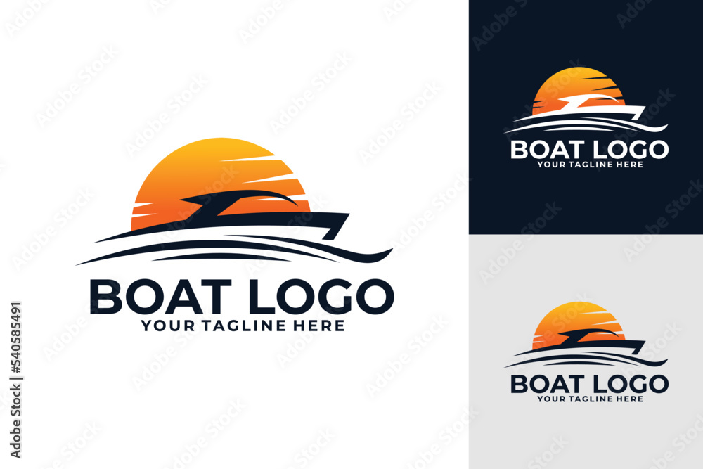 boat logo vector design template boat logo vector design template