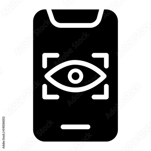 retinal scanner glyph icon