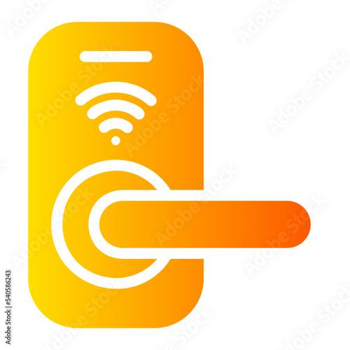 smart lock gradient icon