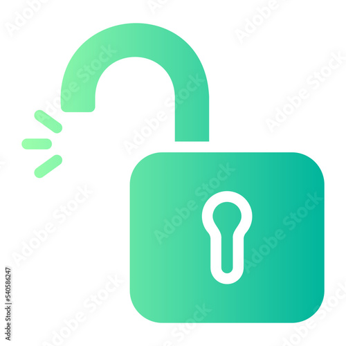 unlock gradient icon