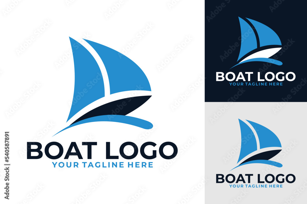 boat logo vector design template boat logo vector design template