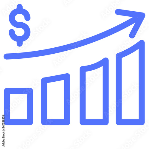 histogram ipo revenue line icon
