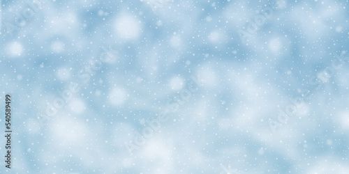 Winter sky, blizzard and snowfall, banner © Valerii