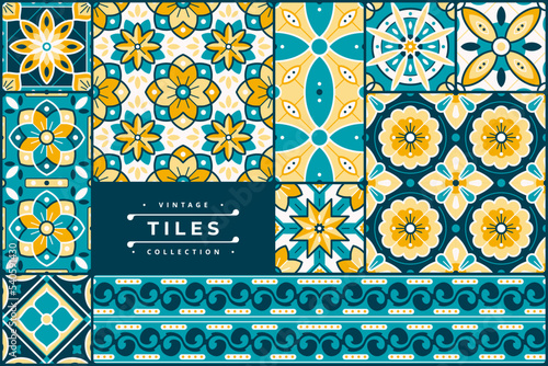 colorful tile pattern design collection