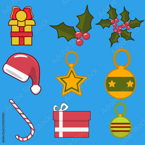 vector design Christmas elements collection for greeting christimas and happy new year and other your design 