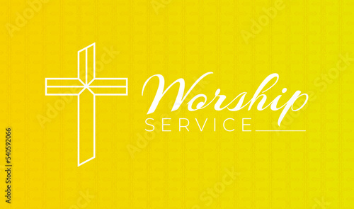 Worship Service Christian Background Illustration Banner