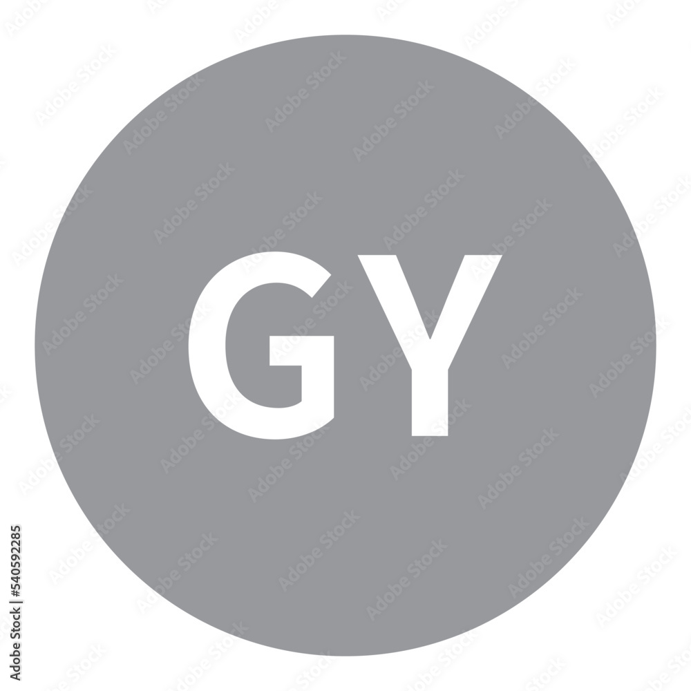 GY(グレー)カラーの略称二文字アイコン GY(グレー)カラーの略称二文字アイコン