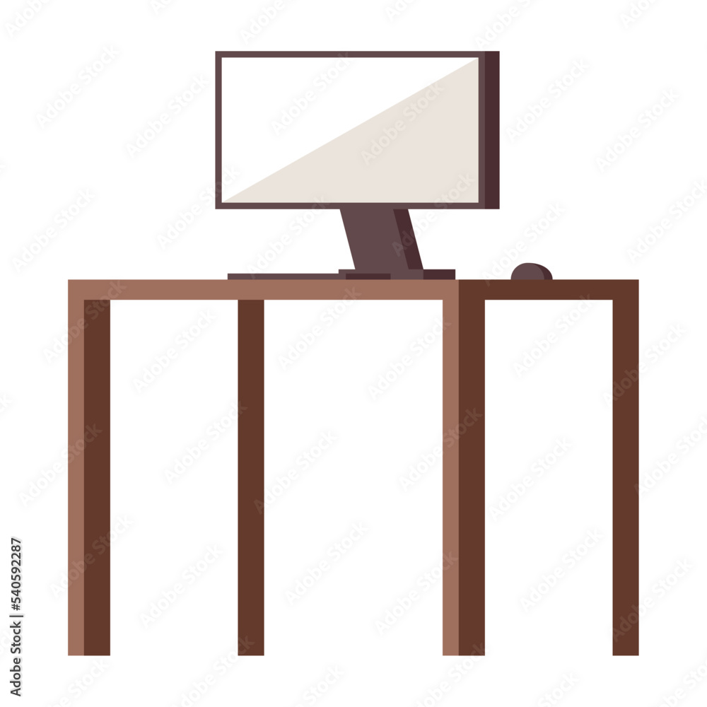 Fototapeta premium desktop in wooden desk