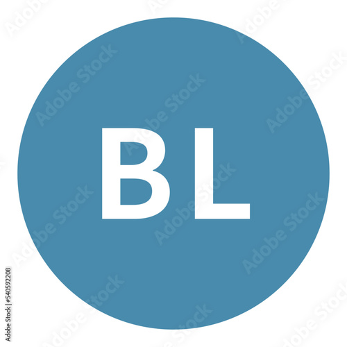 BL（ブルー）カラーの略称二文字アイコン