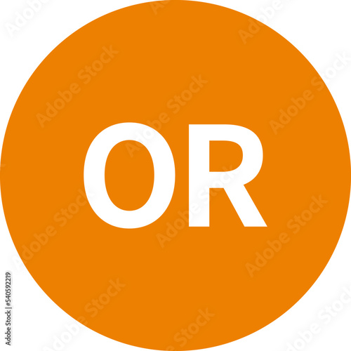 OR（オレンジ）カラーの略称二文字アイコン