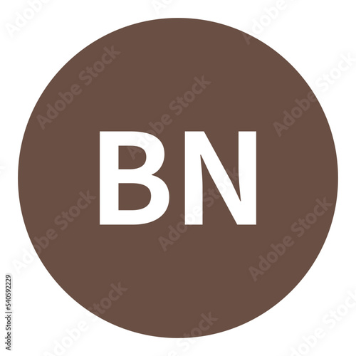 BN（ブラウン）カラーの略称二文字アイコン