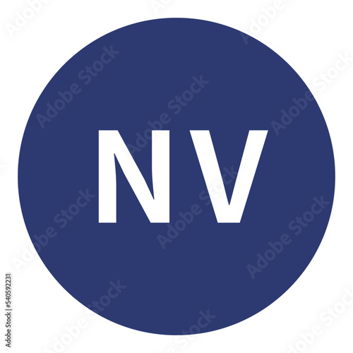 NV（ネイビー）カラーの略称二文字アイコン