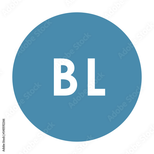 BL（ブルー）カラーの略称二文字アイコン