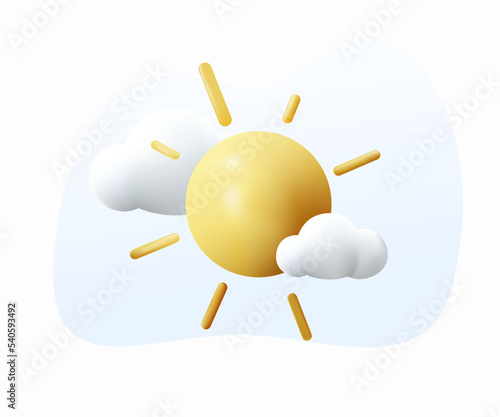 3D sun icon vector illustration. flaming crown frame. Clear sky, good weather background. Sun icon free to edit. Sunny