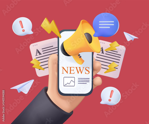 World latest news,war, stock and financial news. Media newspaper sign. Daily information, webpage, information events