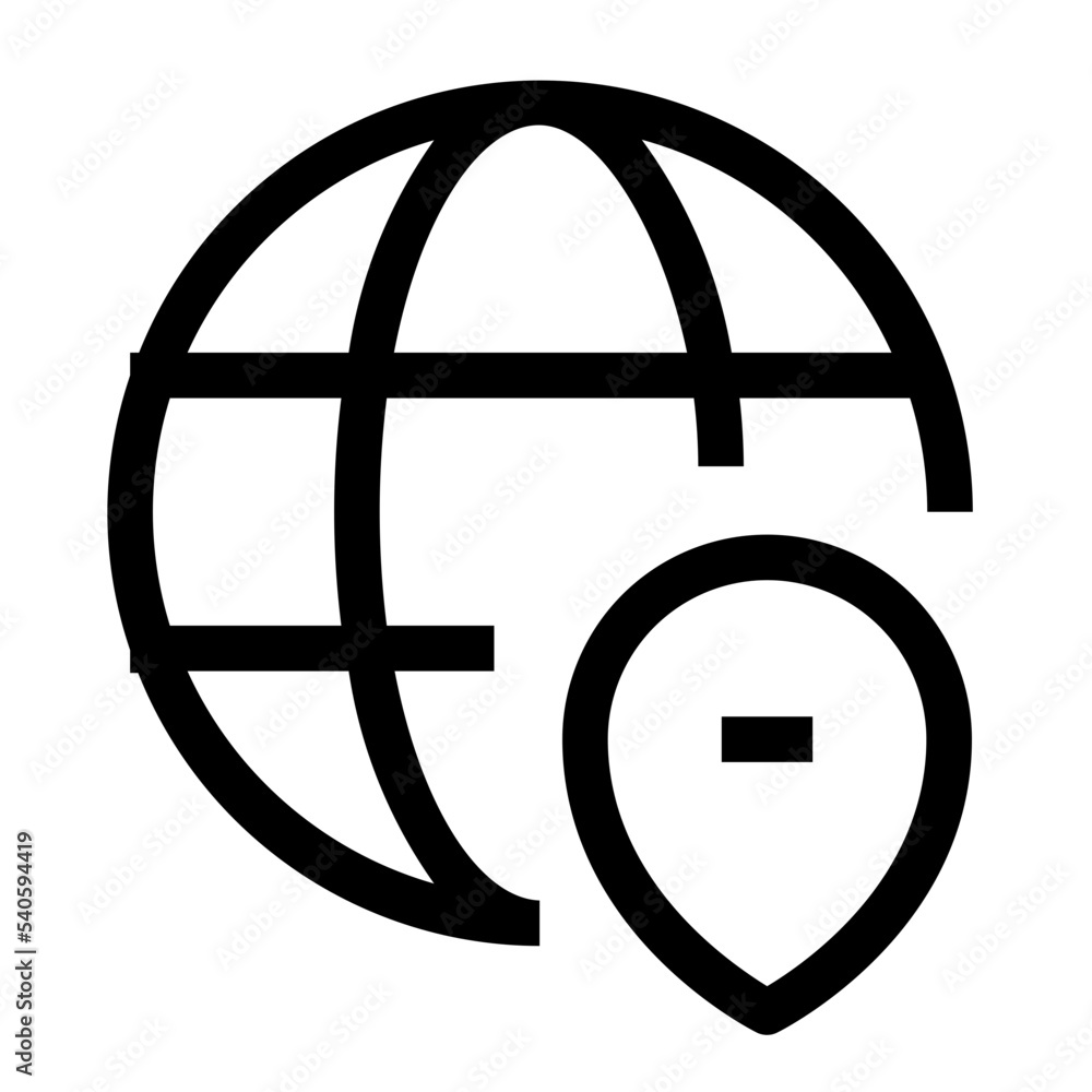Icon Location With Style Outline Icon Location With Style Outline