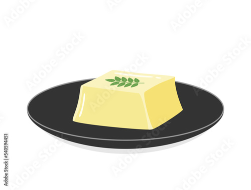 たまご豆腐をイメージしたイラスト