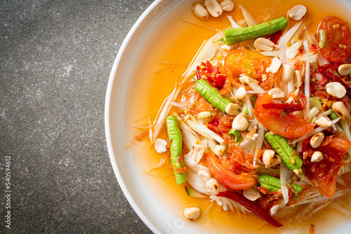 papaya spicy salad - somtam photo