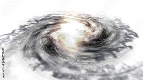 4K Spiral Twirl Galaxy Star Field in Space Background