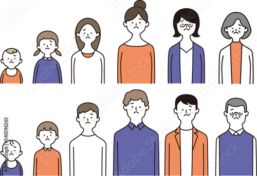 男女 世代 上半身 セット 困る 悲しみ 2022年流行カラー