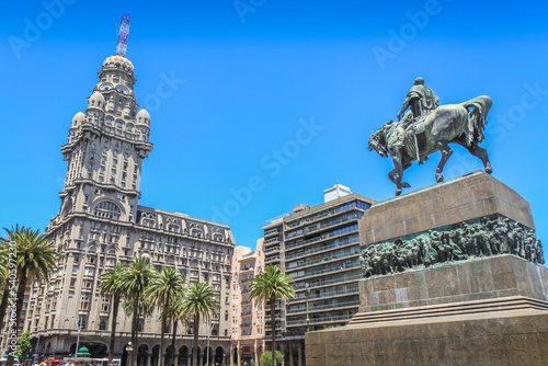 Independence square, Artigas Mausoleum and Salvo in Montevideo, Uruguay