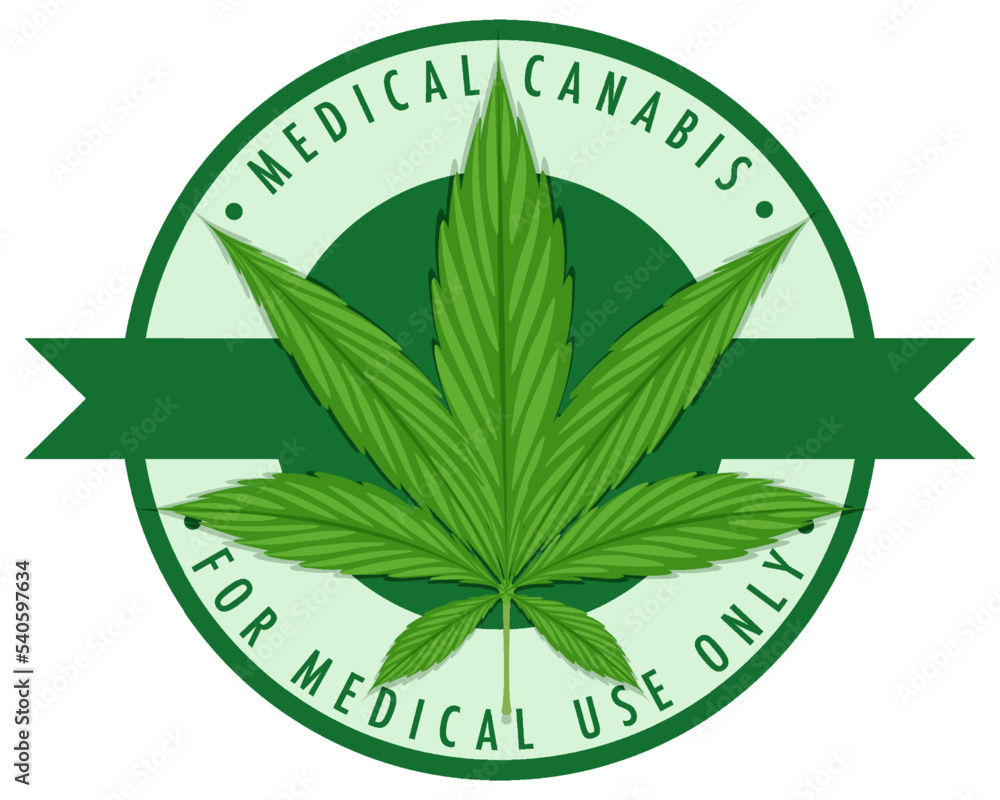 Medical cannabis badge logo Medical cannabis badge logo